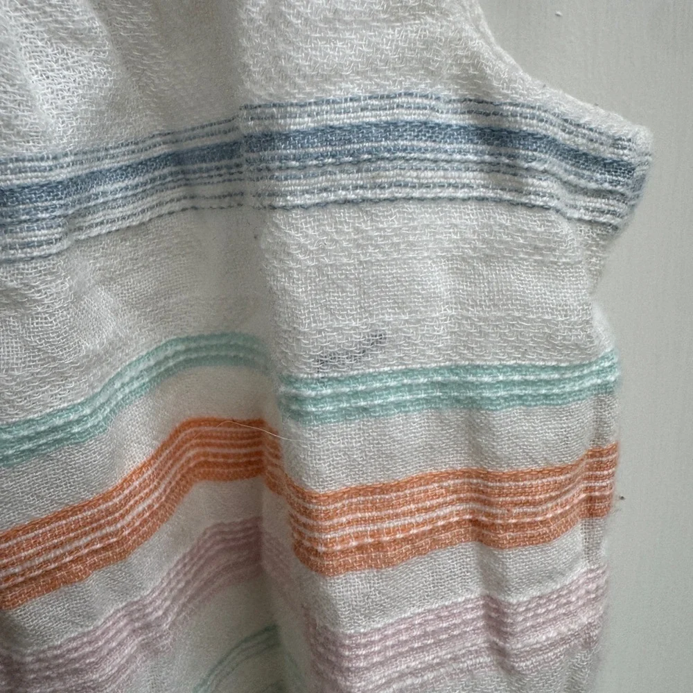 Ralph Lauren 12M White Multicolored Stripe Tank Top Jumpsuit